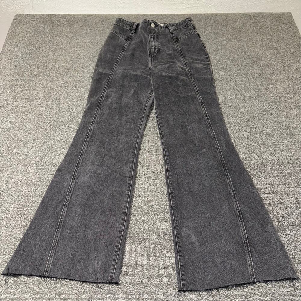Free People We The Free Florence Flare Jeans Black Coal Denim Women's Size 28